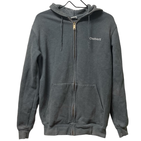 Carhartt Fleece Lined Drawstring Hooded Zipper Sweater! - Picture 5 of 5